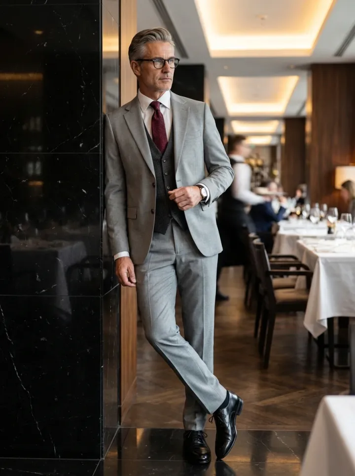 Galambszürke esküvői öltöny - Öltönyök Háza